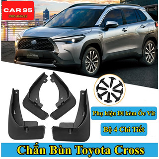 Chắn bùn toyota cross chất liệu nhựa dẻo bộ 4 chiếc có kèm ốc vít