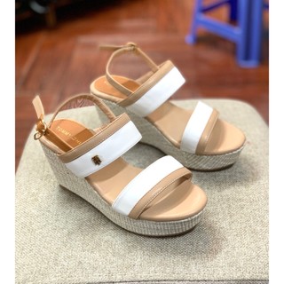 Sandal đế xuồng nữ 8cm dép quai hậu đế xuồng