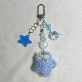 Móc khoá ngôi sao len handmade 100%, ⋆.˚✮🎧✮˚.⋆