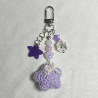 Móc khoá ngôi sao len handmade 100%, ⋆.˚✮🎧✮˚.⋆