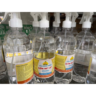 Cồn chai 0.5 lít và 1 lít , 70 độ và 90 độ , xịt khuẩn .