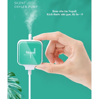 Sủi oxi bể cá gắn kính siêu êm nepall