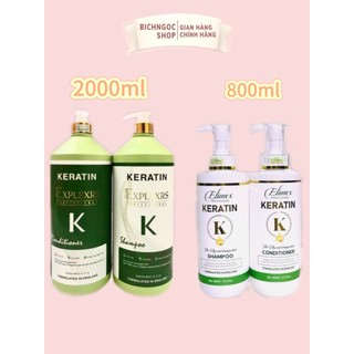  Cặp Gội Xả Colagen Keratin Eplexrs 4000ML Chai Siêu Mềm Mượt Phục Hồi Tóc Khô Xơ Hư Tổn 