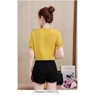 ÁO KIỂU CỔ BÈO TAY BO THỜI TRANG