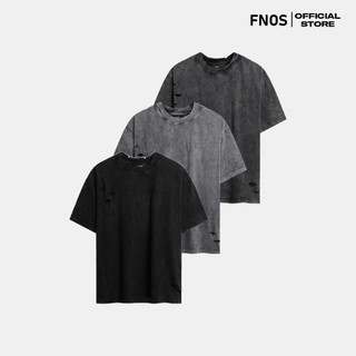 Fnos | áo thun overfit ripped acid wash - tsw
