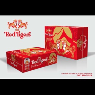 Thùng 24 lon bia two red tigers 330ml