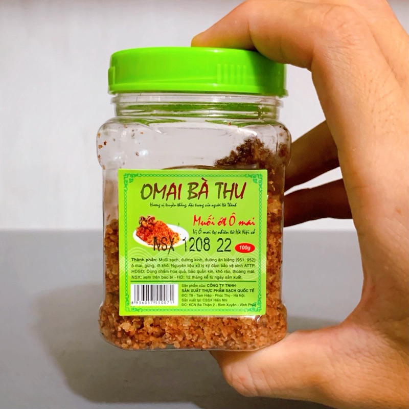 Muối Ớt Ô Mai Bà Thu hũ 100g