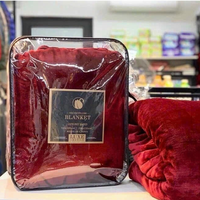 CHĂN LÔNG THỎ BLANKET LOẠI DÀY CÓ TÚI ĐỰNG [shopmesan01]