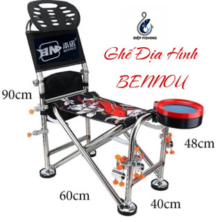 ( SALE ) Ghế Cá Chép BENNUO, ghế câu đài địa hình. Đầy đủ phụ kiện, chất liệu cao cấp
