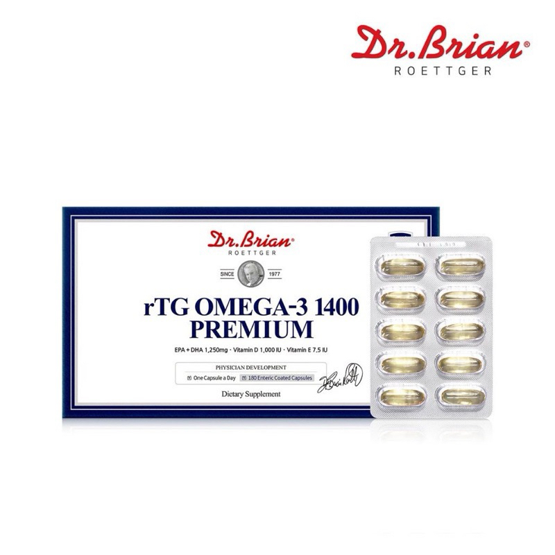 Viên uống dầu cá omega cao cấp rTG OMEGA-3 1400 PREMIUM Dr.Brian MADE IN USA