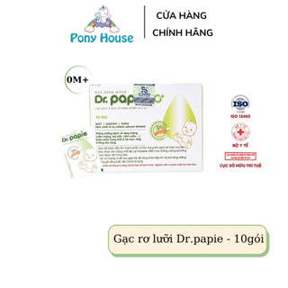 Gạc rơ lưỡi Dr Papie vệ sinh răng miệng hàng ngày cho bé Rơ lưỡi Dr.Papie