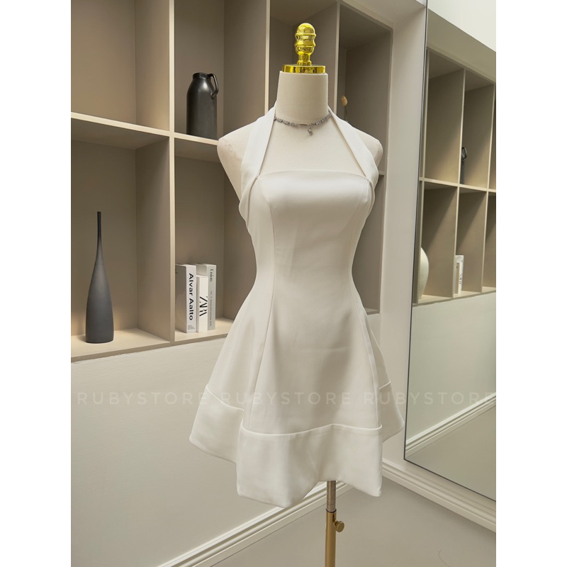 CÓ BIGSIZE_RUBYSTORE New Đầm BASIC Xòe Cổ Yếm Sang Chảnh