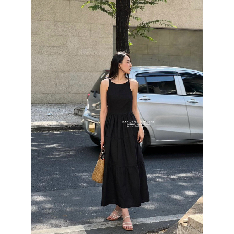 𝐇𝐚𝐧 𝐃𝐫𝐞𝐬𝐬 - Đầm Linen Sát Nách Xoè ( ảnh chính chủ ) | BigBuy360 - bigbuy360.vn