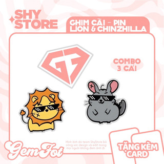 GHIM CÀI TÚI, BALO, QUẦN ÁO IN HÌNH LION & CHINZHILLA SIÊU CUTE