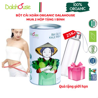Bột cải xoăn dalahouse - cải kale - cải kale hữu cơ sấy lạnh dalahouse - lon thiếc 120g/ 60g
