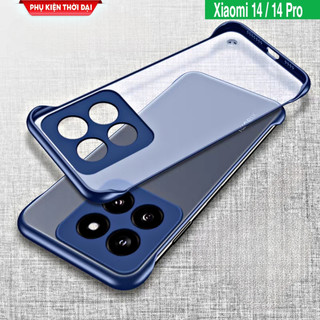 Ốp lưng Xiaomi 14 / Xiaomi 14 Pro nhám mờ siêu mỏng viền màu chống sốc chống bám bẩn
