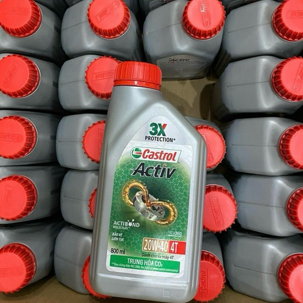 Dầu nhớt castrol 20w40 dành cho xe số 800ml loại mới nhất