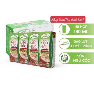   ĐƠN HOẢ TỐC  12 Lốc Sữa Gạo Lức Huyết rồng Việt Ngũ Cốc Lốc 4 Hộp - 180ml Hộp 