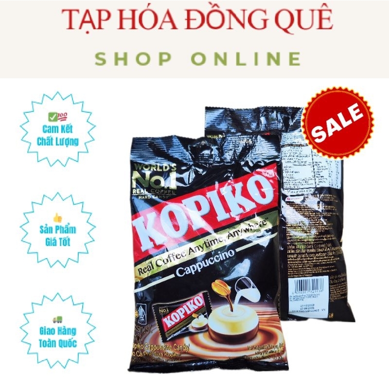 Kẹo Cà Phê Kopiko Cappuccino/Coffee Bịch 140g