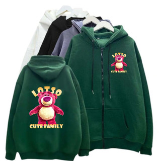 [CÓ SIZE TRẺ EM] Áo hoodie zip gấu dâu Lotso chất nỉ áo khoác gấu dâu Cryaotic10