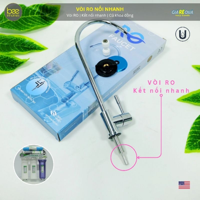 Vòi máy lọc nước RO kết nối nhanh, gia đình, giá tốt