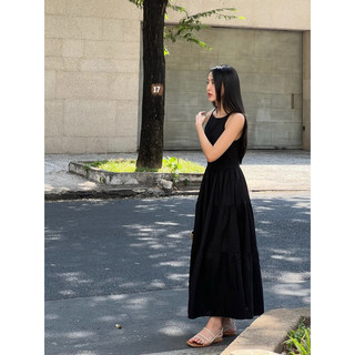 𝐇𝐚𝐧 𝐃𝐫𝐞𝐬𝐬 - Đầm Linen Sát Nách Xoè ( ảnh chính chủ )