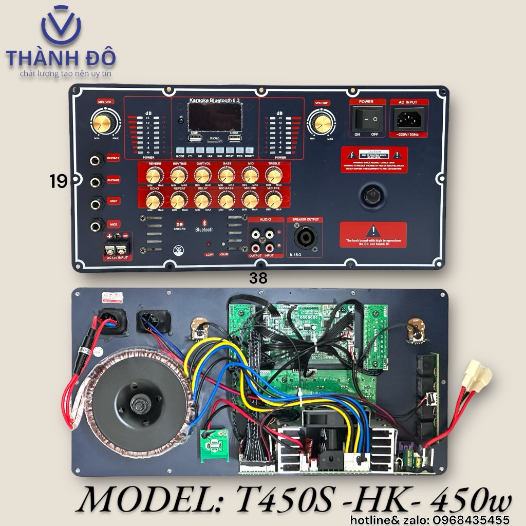 sản phẩm  bo mạch loa kéo  MODEL:T450S - Hk - 450W