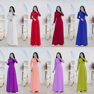 Áo dài truyền thống nhiều màu sắc lụa Mỹ, áo dài truyền thống Thị Mầu