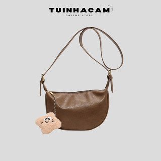 Túi xách nữ đeo chéo Tuinhacam túi đeo vai da mềm đa năng kiểu dáng đơn giản retro thời trang Hàn Quốc - TNC114A