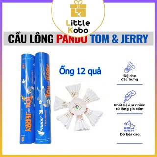 [Pando] Ống Cầu Lông Pando Tom Jerry Tom Xanh Tom Đỏ 12 Trái Quả Cầu Lông Dùng Tập Luyện Thi Đấu