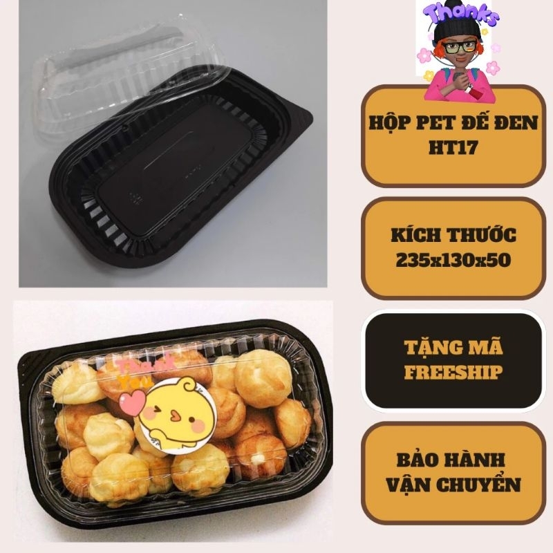 50 hộp đế đen HT17 / HT12 /HT203  đựng bánh