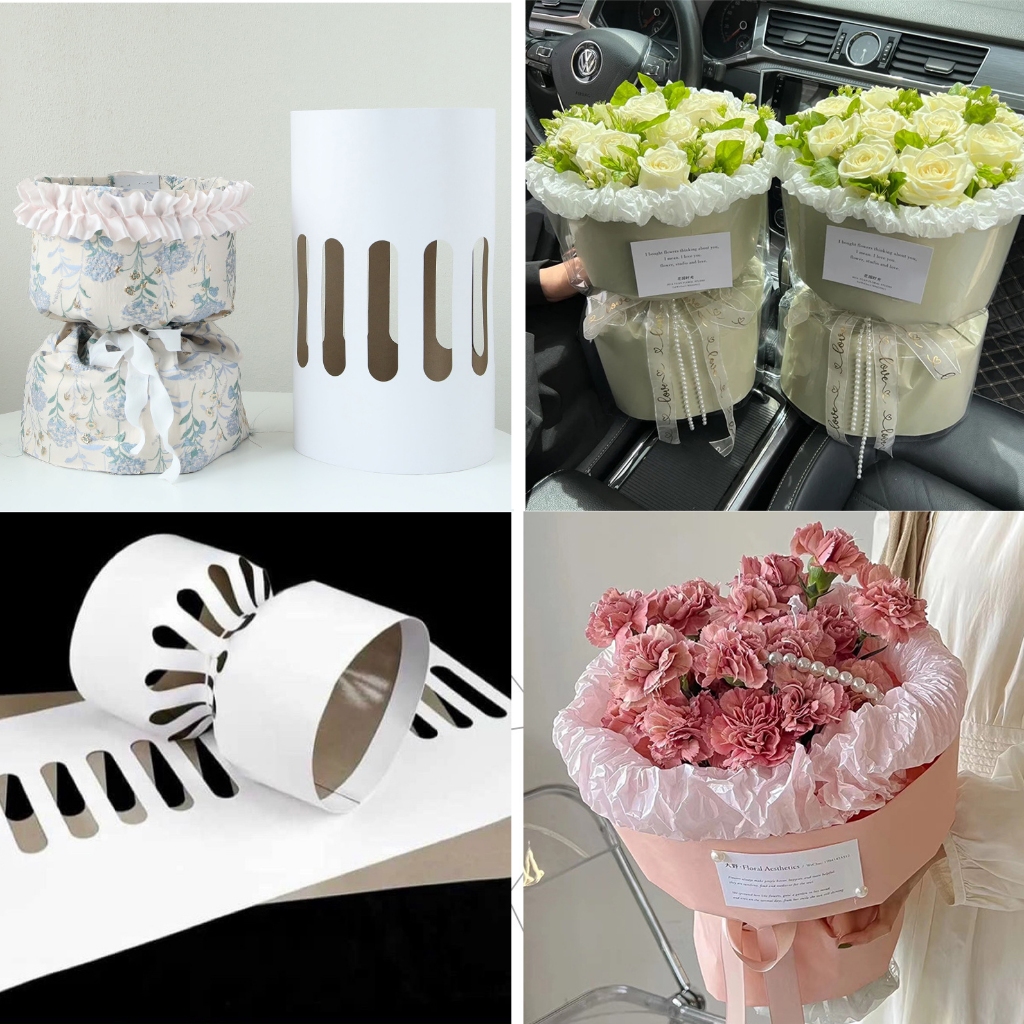 B5-6B Cốt giấy tròn cắm hoa