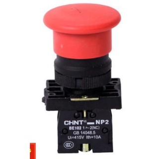 (Chint ) Nút dừng khẩn Chint NP2-ES542 , 1NC , nhấn giữ xoay hàng chất lượng chính hãng , giá rẻ