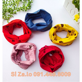 Khăn ống cotton giữ ấm cổ bé