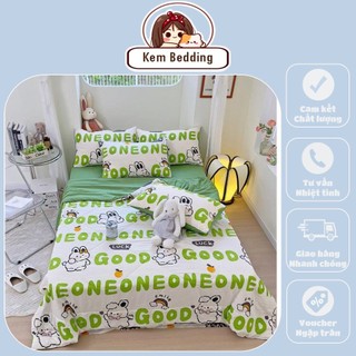 Bộ chăn ga gối đũi xơ đậu nành - set chăn ga gối 4 món xơ đậu ành