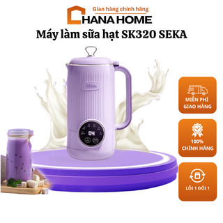 Máy làm sữa hạt mini kaw - seka, máy nấu sữa hạt đa năng seka sk320 600ml 5 chức năng, chính hãng