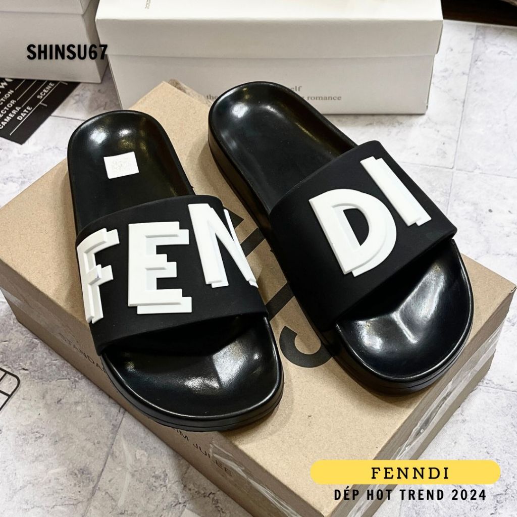 Dép nữ quai ngang nam nữ 2024 bản dày xịn trẻ trung cá tính