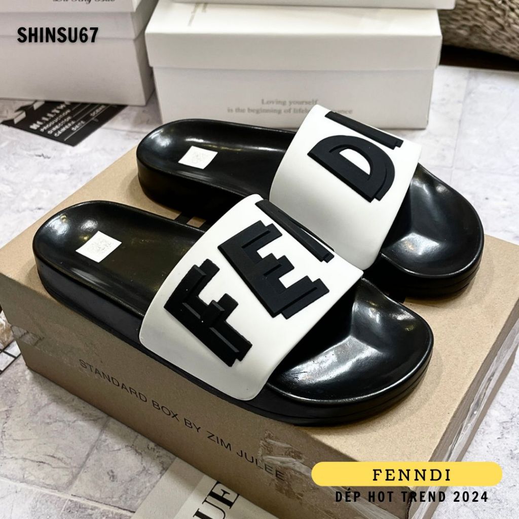 Dép nữ quai ngang nam nữ 2024 bản dày xịn trẻ trung cá tính