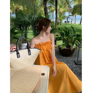 Váy maxi bèo ngực dây chỉnh 40 - 120kg, đầm bigsize đi chơi mềm đẹp