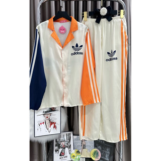 Đồ bộ xước tay dài - tay ngắn adidas trắng