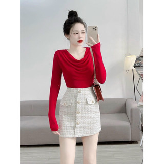 Áo tay dài nhũ cổ đổ hot trend v