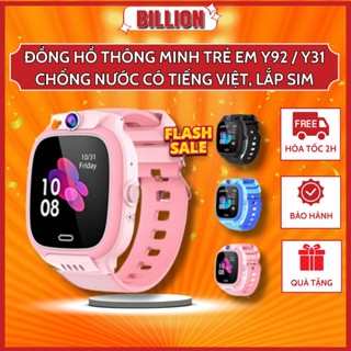  Đồng Hồ Thông Minh Trẻ Em Y36 Chống Nước Có Tiếng Việt WIFI Lắp Sim BH 12 Tháng BILLION 