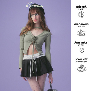 Remmus - Sassy Top | Áo ôm tay dài cách điệu tà áo khoét hack eo cho nữ