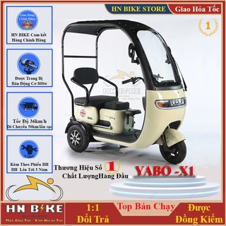 Xe điện 3 bánh mái che yabo-x2, mẫu xe điện 3 bánh 2 ghế, tải trọng tới 300kg, phiên bản 2024