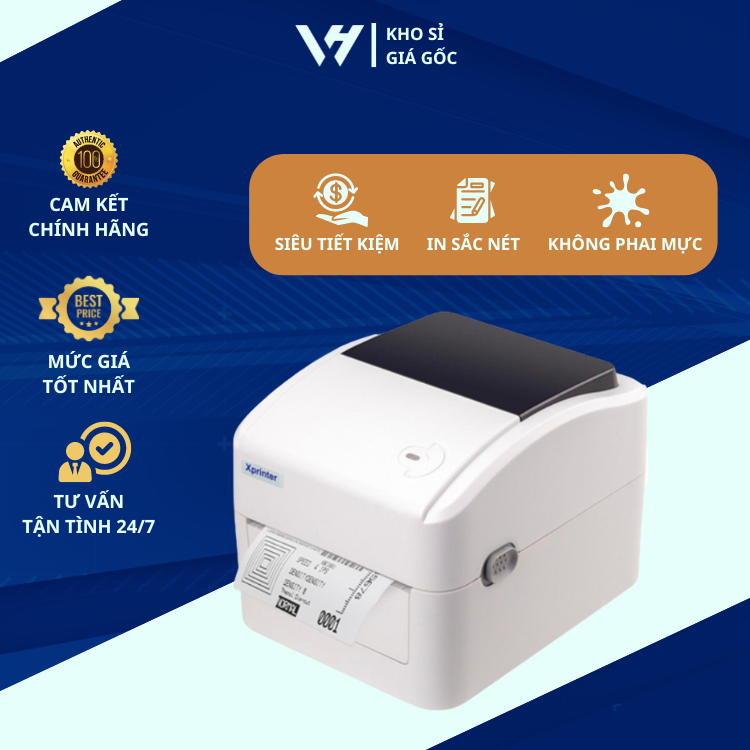 Máy In Đơn Hàng, Máy In Tem Mã Vạch Xprinter XP-420B ( Bản USB + WIFI )