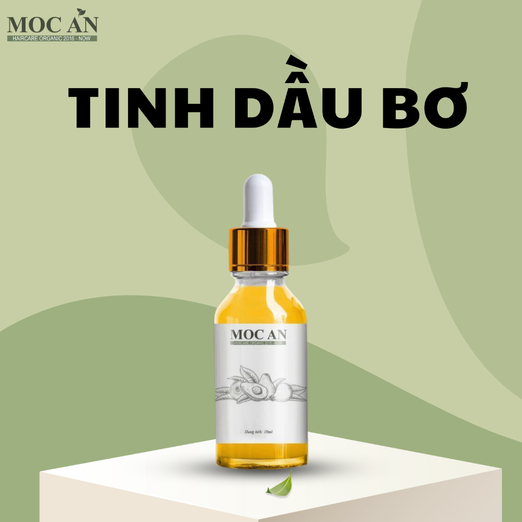 Serum Tinh Dầu Bơ Avocado Oild Organic 10ml Mộc Ân Haircare dành cho tóc gãy rụng/tóc hư tổn, dưỡng ẩm bóng mượt