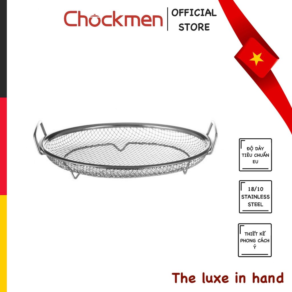 Khay Lưới Ráo Dầu CHOCKMEN Inox 304 Giá Ráo Nước Khay Nướng Nồi Chiên Không Dầu