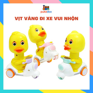 Đồ chơi vịt vàng chạy vespa nhấn đầu là chạy vui nhộn cho be