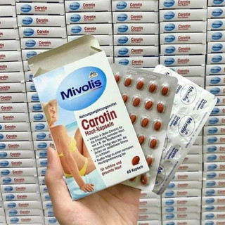 Viên uống chống nắng Mivolis Carotin Haut-Kapseln 60 viên