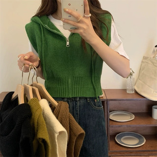 Bittersweet - Khoác len mỏng dáng croptop có mũ Cozy Chic Outer